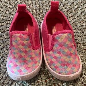 Laura Ashley size 3 Pink and Blue Checkered Kids Sneakers. Worn once